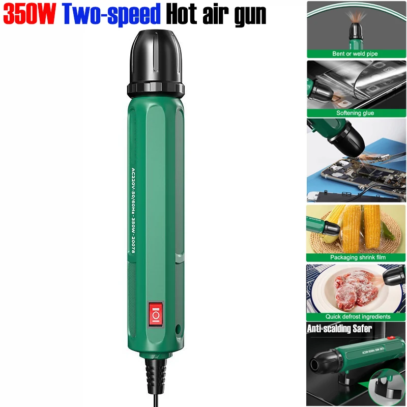 Heat Gun Paint Strip - 350W 2-Gang-Heißluftpistole Mini-Gebläse für DIY-Bastelarbeiten Tragbares