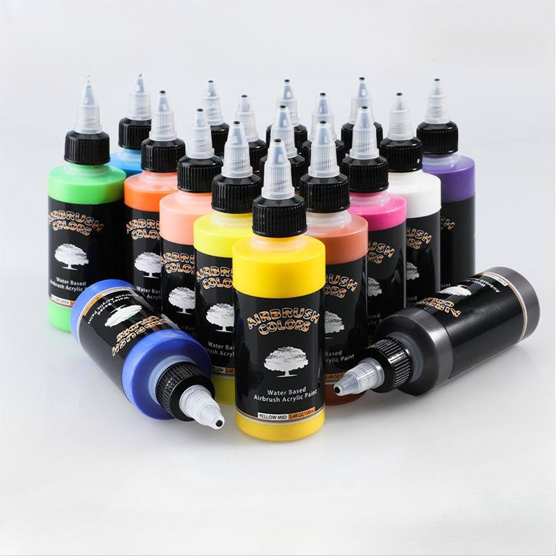 Heat Gun Paint Strip - 100 ml wasserbasiertes Acrylpigment, 32 Farben,
