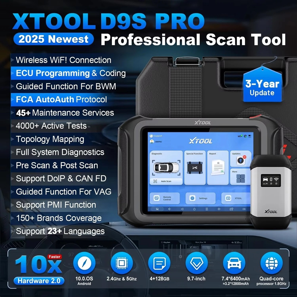 USA Lager XTOOL D9S Pro Auto-D – Car Diagnostic Tool Bewertung und Preis